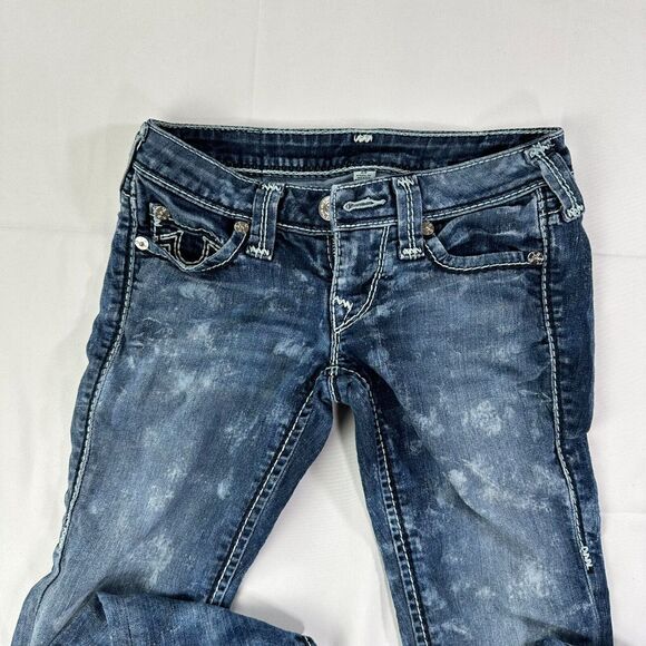 True Religion Cosmic Dust Stonewash Slim Jeans Size 25 Rtl $284 - Picture 4 of 7